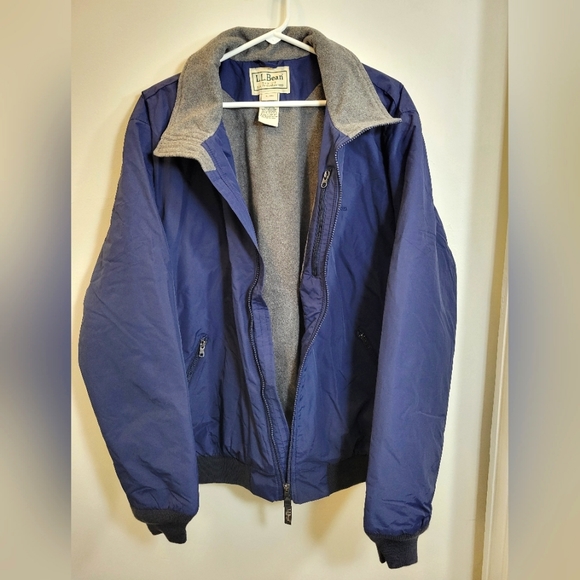 L.L. Bean Mens Warm Up Jacket, Fleece Lined - Picture 2 of 5
